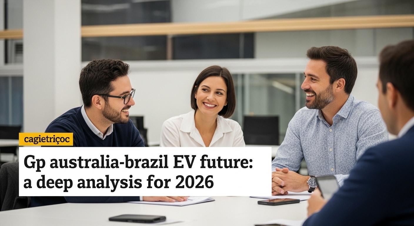 Composite image of a Formula 1 car near a Brazilian EV charging hub with Australian Grand Prix branding.