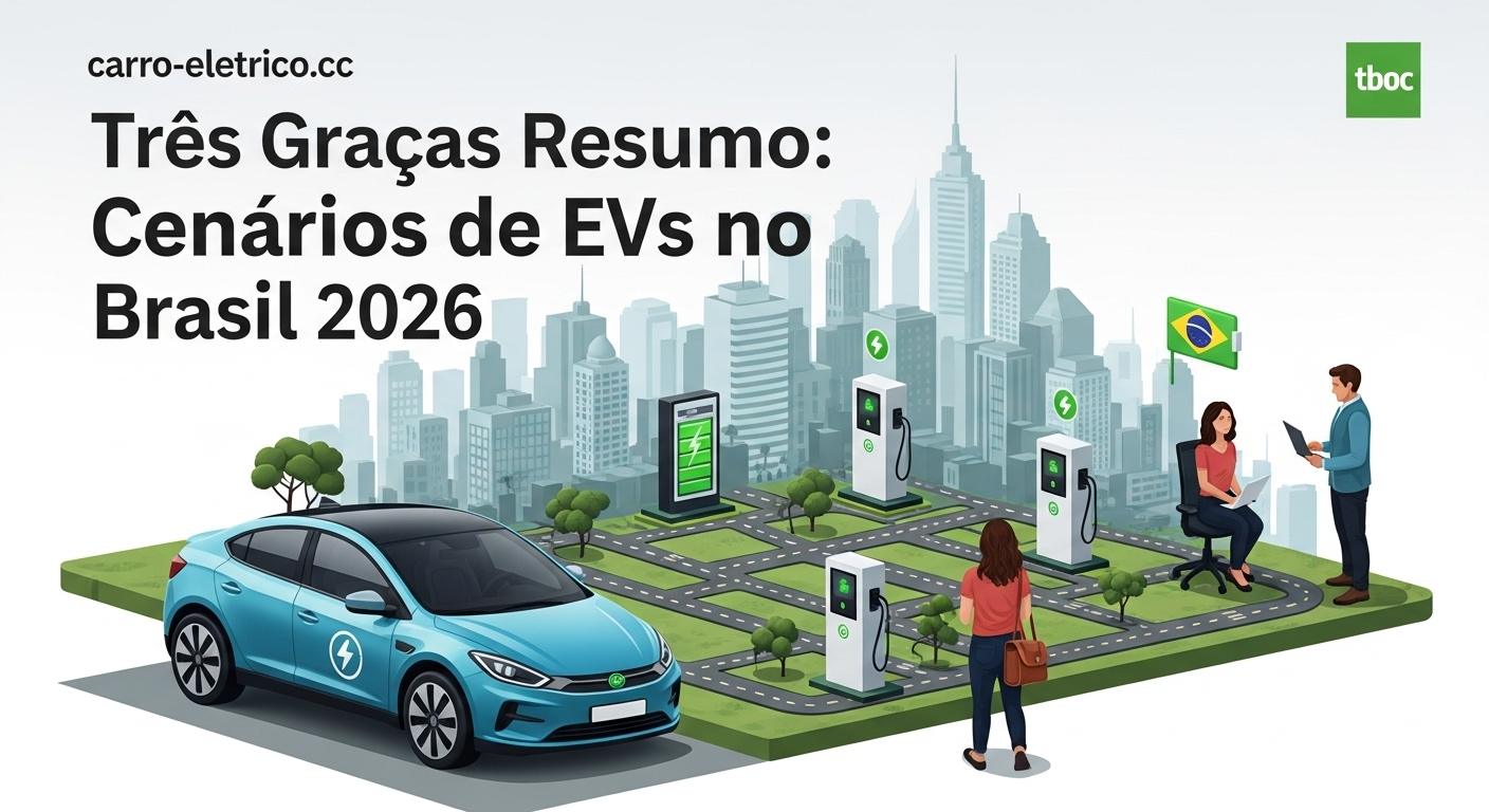 Três Graças Resumo: Cenários de EVs no Brasil 2026